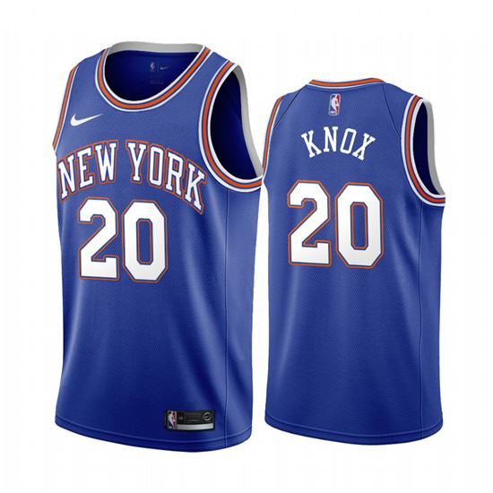 2020 Nike Knicks #20 Kevin Knox Navy 2019-20 Statement Edition NBA Jersey