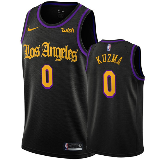2020 Nike Lakers #0 Kyle Kuzma Black Latin Nights NBA Swingman Jersey