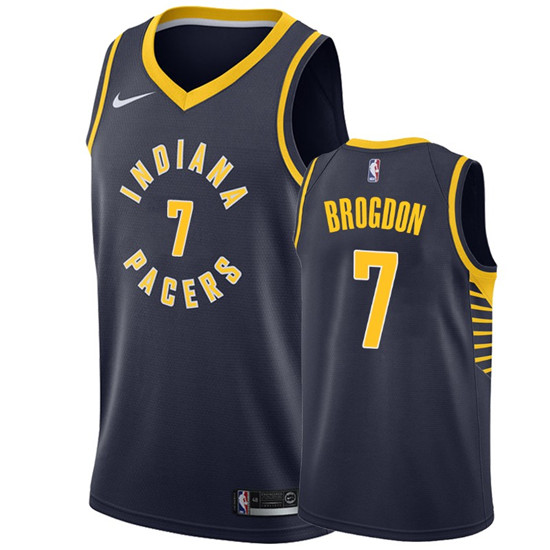 2020 Nike Pacers #7 Malcolm Brogdon Navy Blue NBA Swingman Icon Edition Jersey
