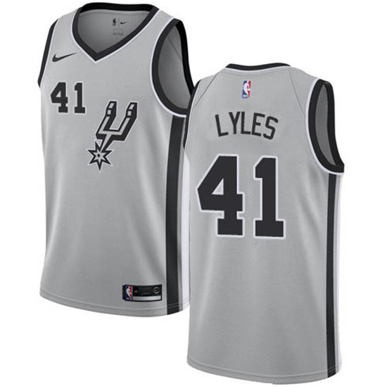 2020 Nike Spurs #41 Trey Lyles Silver NBA Swingman Statement Edition Jersey