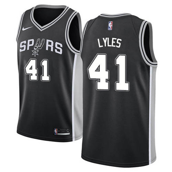 2020 Nike Spurs #41 Trey Lyles Black NBA Swingman Icon Edition Jersey