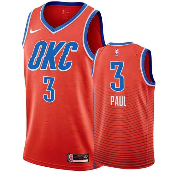 2020 Nike Thunder #3 Chris Paul Orange Men's Statement Edition NBA Jersey