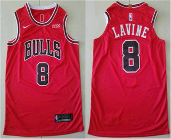 2020 Men's Chicago Bulls #8 Zach LaVine Red 2019 Nike Authentic Stitched NBA Jersey With The Sponsor