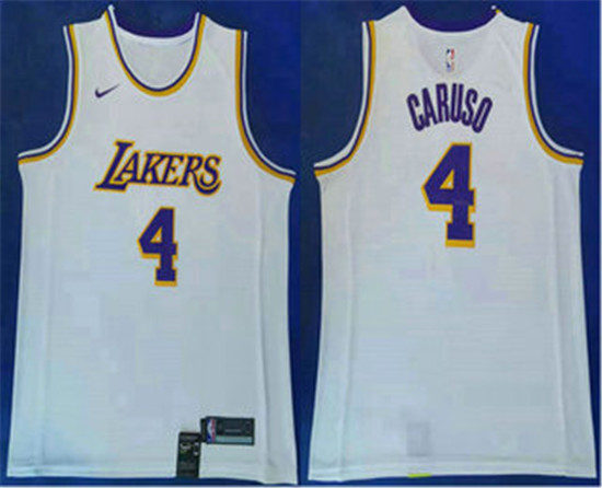 2020 Men's Los Angeles Lakers #4 Alex Caruso 2019 White Nike Swingman Stitched NBA Jersey