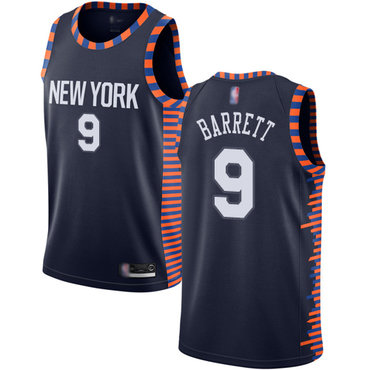2020 Knicks #9 R.J. Barrett Navy Basketball Swingman City Edition 2018-19 Jersey