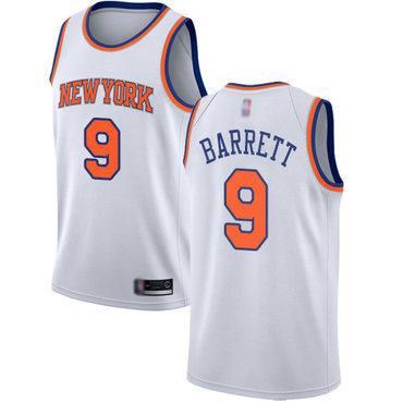 2020 Knicks #9 R.J. Barrett White Basketball Swingman Association Edition Jersey