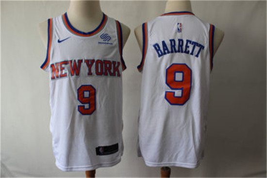 2020 Knicks 9 R.J. Barrett White City Edition Nike Swingman Jersey