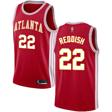 2020 Hawks #22 Cam Reddish Red Basketball Swingman Statement Edition Jersey