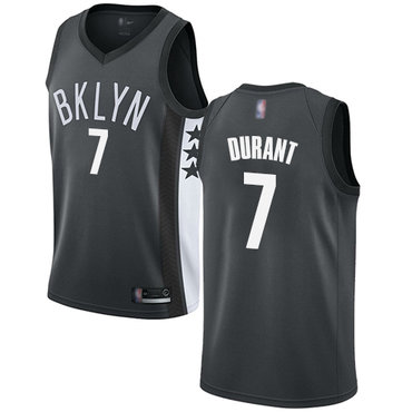 2020 Nets #7 Kevin Durant Gray Basketball Swingman Statement Edition Jersey
