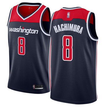 2020 Wizards #8 Rui Hachimura Navy Blue Basketball Swingman Statement Edition Jersey