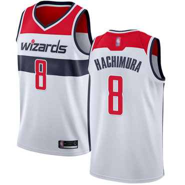 2020 Wizards #8 Rui Hachimura White Basketball Swingman Association Edition Jersey - Click Image to Close