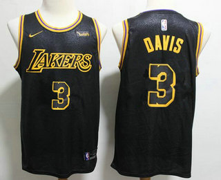 2020 Men's Los Angeles Lakers #3 Anthony Davis 2019 Black Nike Swingman Wish Stitched NBA Jersey