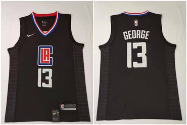 2020 Clippers 13 Paul George Black Nike Swingman Jersey