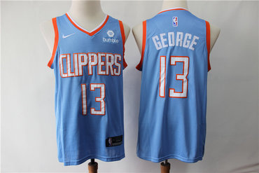 2020 Clippers 13 Paul George Blue City Edition Nike Swingman Jersey
