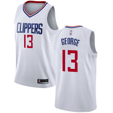 2020 Clippers #13 Paul George White Basketball Swingman Association Edition Jersey