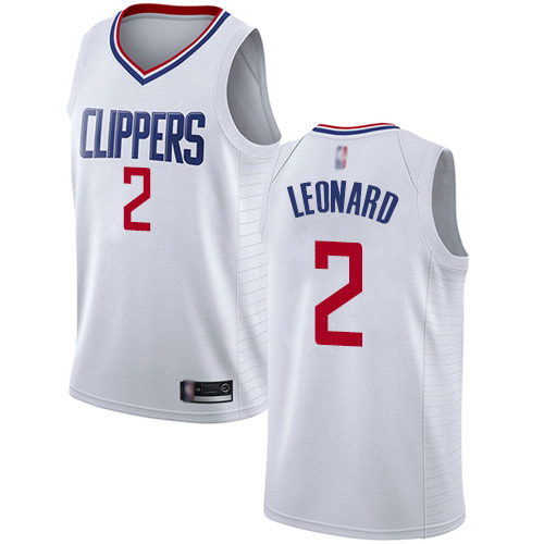 2020 Clippers #2 Kawhi Leonard White Basketball Swingman Association Edition Jersey