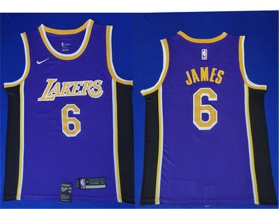 2020 Nike Los Angeles Lakers #6 LeBron James Purple NBA Swingman Statement Edition Jersey