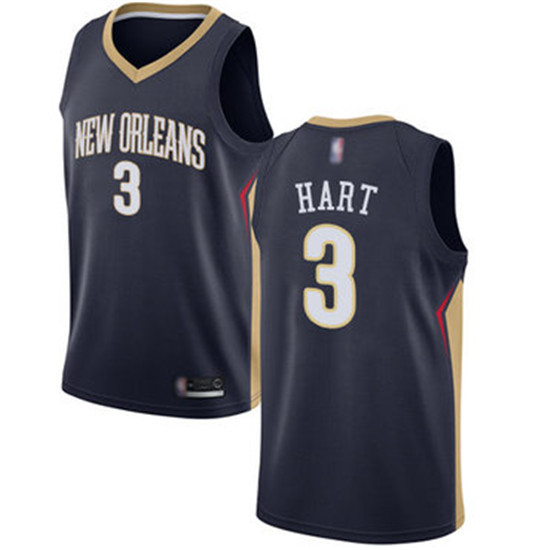 2020 Pelicans #3 Josh Hart Navy Basketball Swingman Icon Edition Jersey