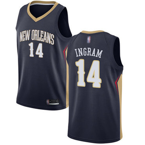 2020 Pelicans #14 Brandon Ingram Navy Basketball Swingman Icon Edition Jersey