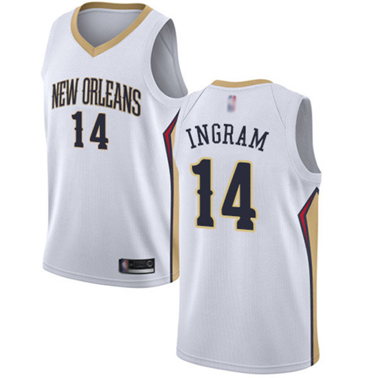 2020 Pelicans #14 Brandon Ingram White Basketball Swingman Association Edition Jersey
