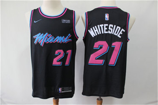 2020 Heat 21 Hassan Whiteside Black City Edition Nike Swingman Jersey