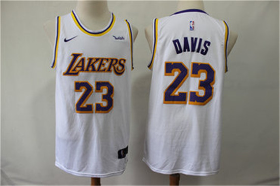 2020 Lakers 23 Anthony Davis White Nike Swingman Jersey
