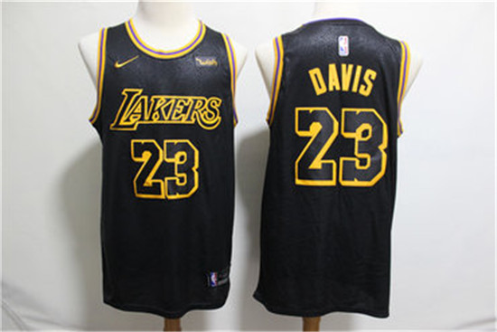 2020 Lakers 23 Anthony Davis Black City Edition Nike Swingman Jersey