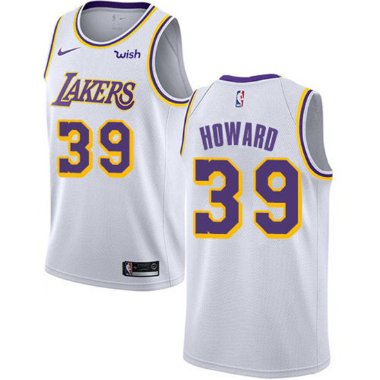 2020 Nike Lakers #39 Dwight Howard White NBA Swingman Association Edition Jersey