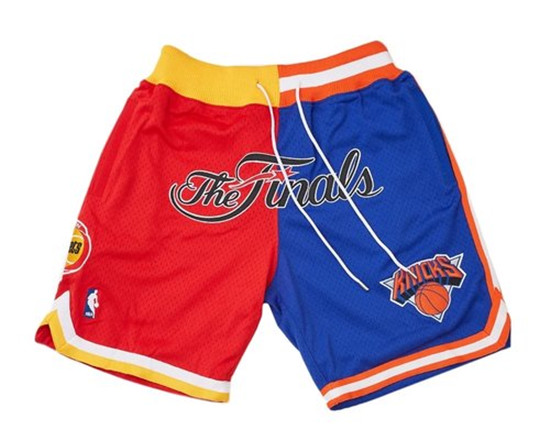 2020 1994 NBA Finals Rockets x Knicks Shorts (Red-Blue) JUST DON By Mitchell & Ness - Click Image to Close