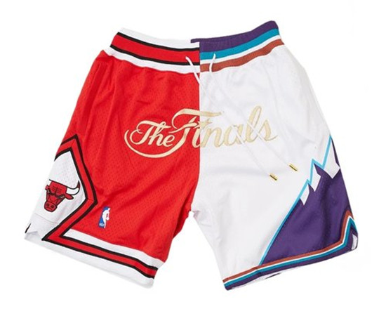 2020 1997 NBA Finals Bulls x Jazz Shorts (Red-White) JUST DON By Mitchell & Ness