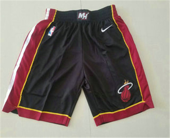 2020 Men's Miami Heat Black 2019 Nike Swingman Stitched NBA Shorts