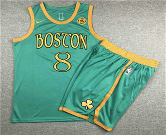2020 Men's Boston Celtics #8 Kemba Walker NEW Green Nike Swingman Stitched NBA Jersey With Shorts