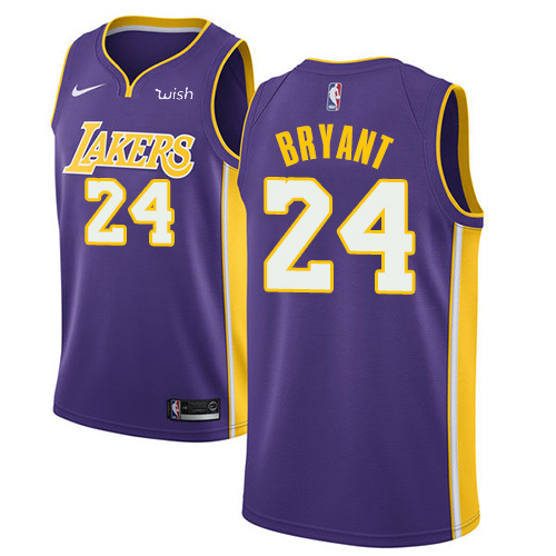 2020 Men's Los Angeles Lakers #24 Kobe Bryant 2017-2018 Purple Nike Swingman Stitched NBA Jersey