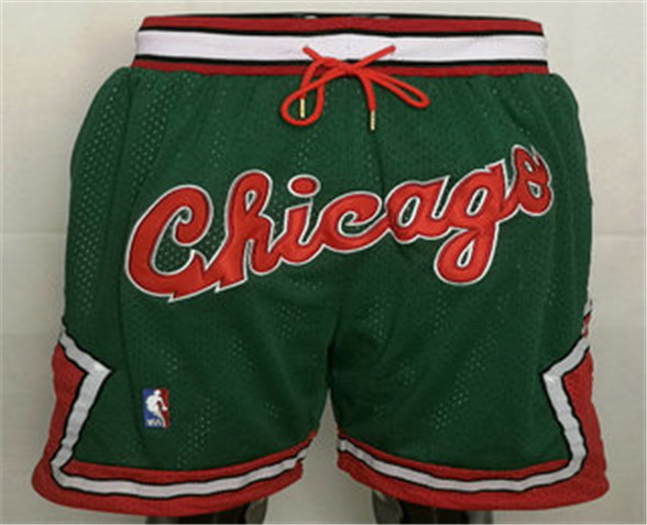 2020 Chicago Bulls Green With Chicago Swingman Throwback Shorts