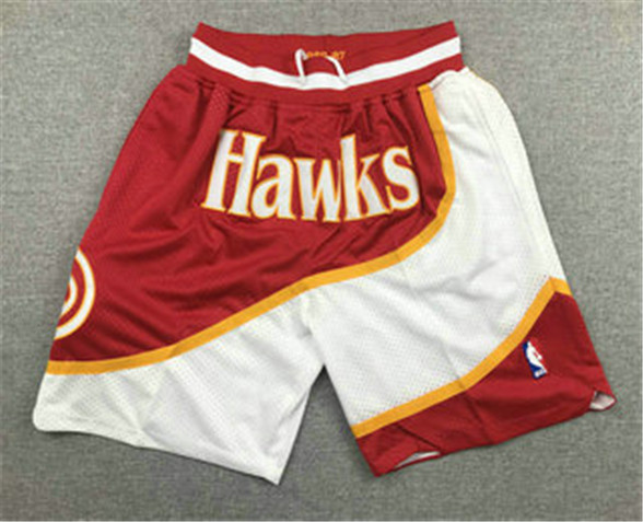 2020 Atlanta Hawks 1986-87 Red Just Don Shorts Swingman Shorts - Click Image to Close