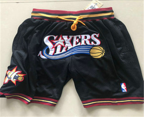 2020 Philadelphia 76ers 1999-00 Black Just Don Shorts Swingman Shorts