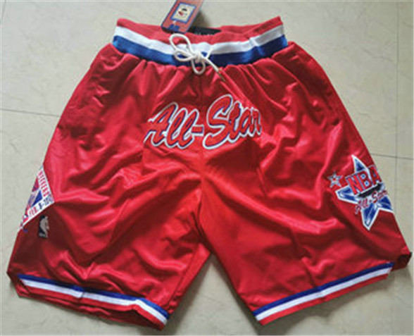2020 1991 All-Star West Shorts (Red) JUST DON By Mitchell & Ness - Click Image to Close
