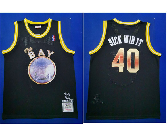 2020 Golden State Warriors #40 Sick Wid It E-40 X Limited Edition Black Jersey