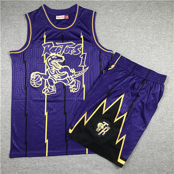2020 Raptors 1 Tracy McGrady Purple 1998-99 Hardwood Classics Jersey(With Shorts)