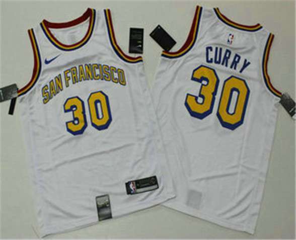 2020 Golden State Warriors #30 Stephen Curry White 2019 Nike Swingman Printed NBA Jersey