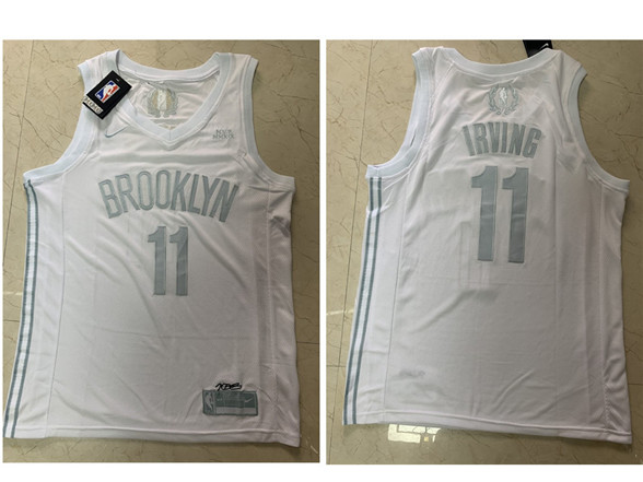 2020 Brooklyn Nets #11 Kyrie Irving White MVP Nike Swingman Stitched NBA Jersey - Click Image to Close