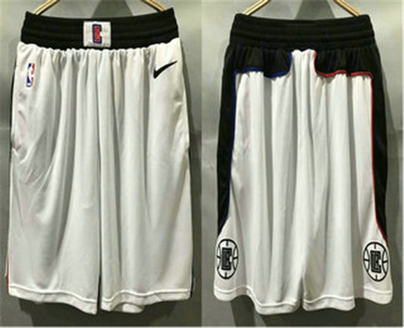 2020 Los Angeles Clippers NEW White Nike Swingman City Edition Shorts - Click Image to Close
