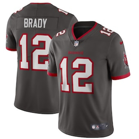 2020 Tampa Bay Buccaneers #12 Tom Brady Gray Vapor Untouchable Stitched NFL Limited Jersey