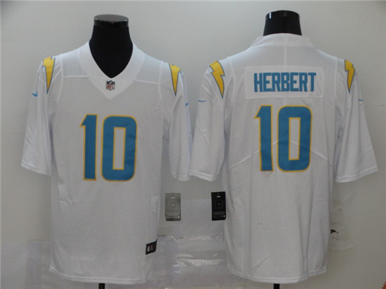 2020 Los Angeles Chargers #10 Justin Herbert White Vapor Untouchable Stitched NFL Limited Jersey