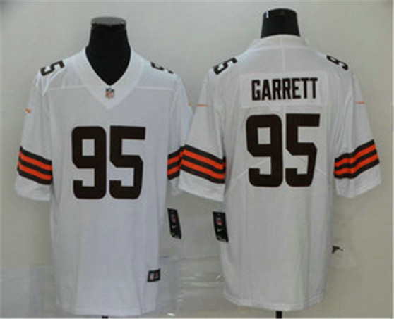 2020 Cleveland Browns #95 Myles Garrett White Vapor Untouchable Stitched NFL Limited Jersey