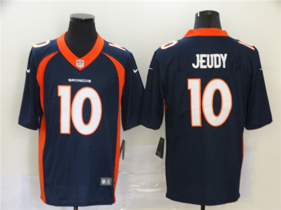 2020 Denver Broncos #10 Jerry Jeudy Navy Blue Vapor Untouchable Stitched NFL Limited Jersey - Click Image to Close