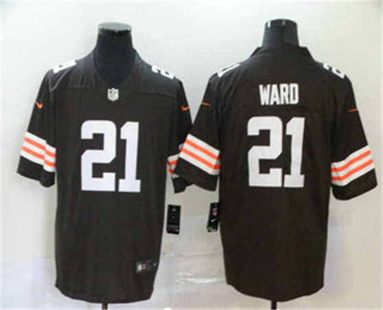 2020 Cleveland Browns #21 T.J. Ward Brown Vapor Untouchable Stitched NFL Limited Jersey