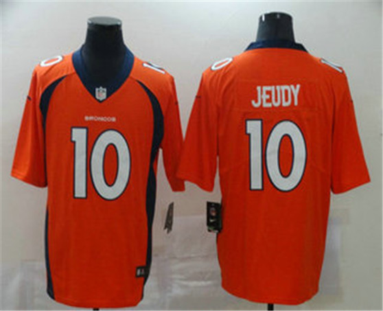 2020 Denver Broncos #10 Jerry Jeudy Orange Vapor Untouchable Stitched NFL Limited Jersey