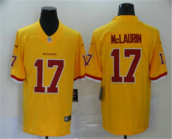 2020 Washington Redskins #17 Terry McLaurin Gold 2016 Color Rush Stitched NFL Limited Jersey - Click Image to Close