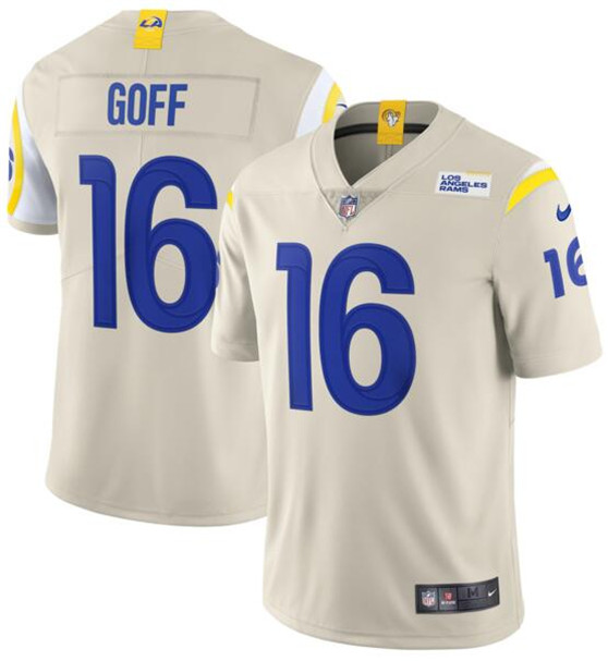 2020 Los Angeles Rams #16 Jared Goff Bone Vapor Untouchable Limited Jersey - Click Image to Close